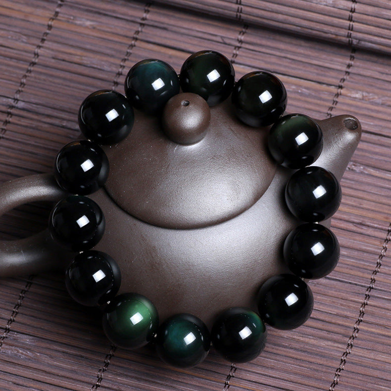 Natural obsidian bracelet