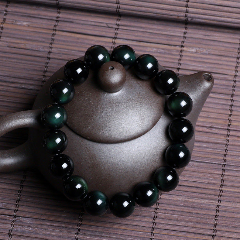 Natural obsidian bracelet