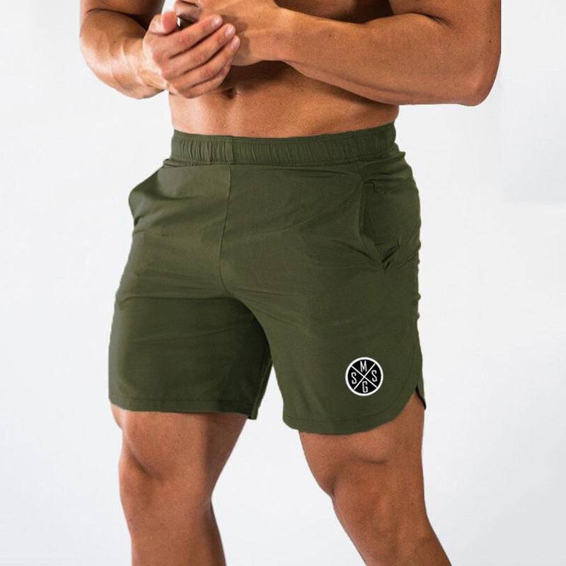 wearing gym shorts