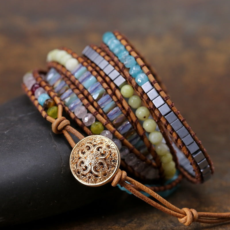 Retro Natural Tianhe Stone Bracelet Beads Natural