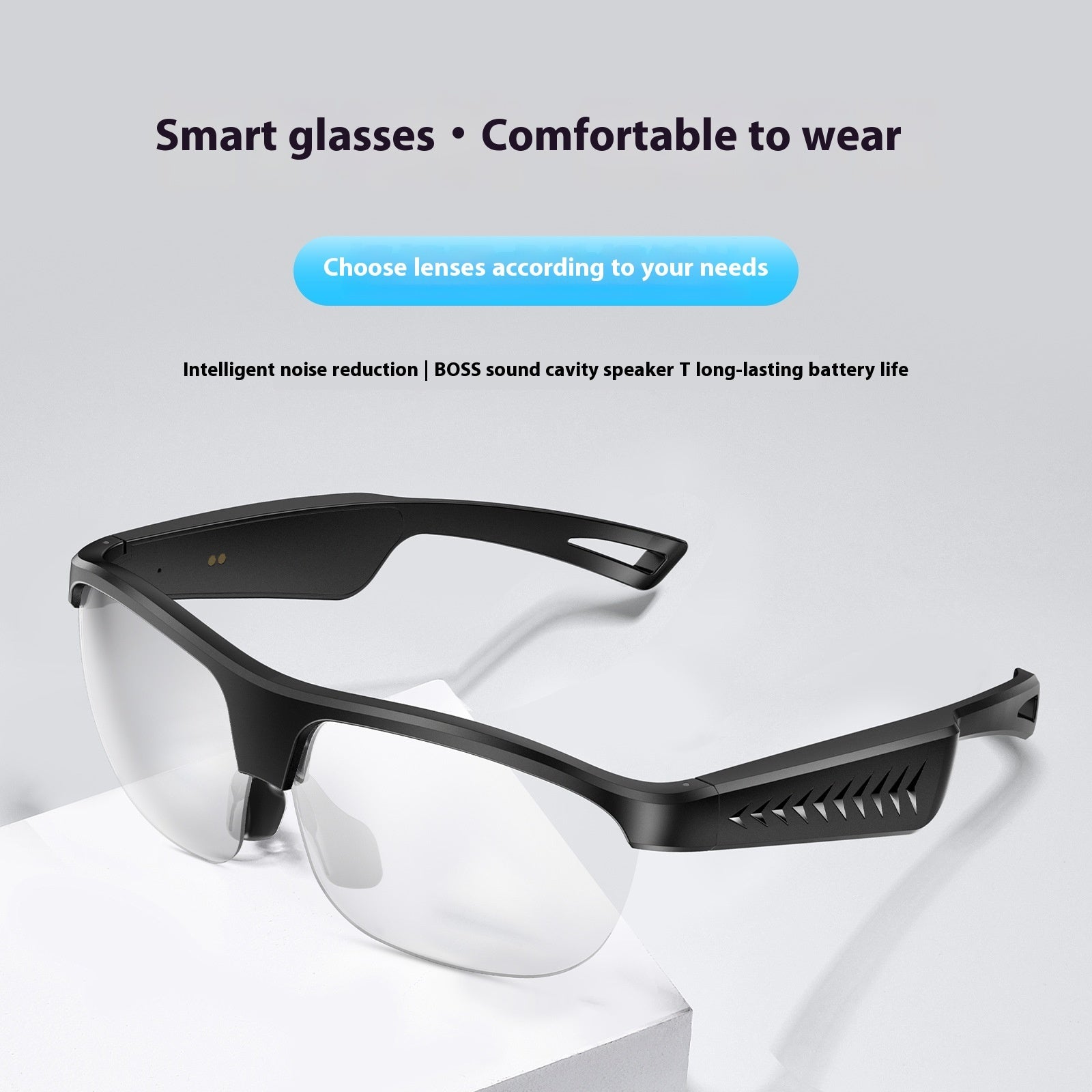 Outdoor Smart Glasses Removable Mirror Call Listening To Music AI