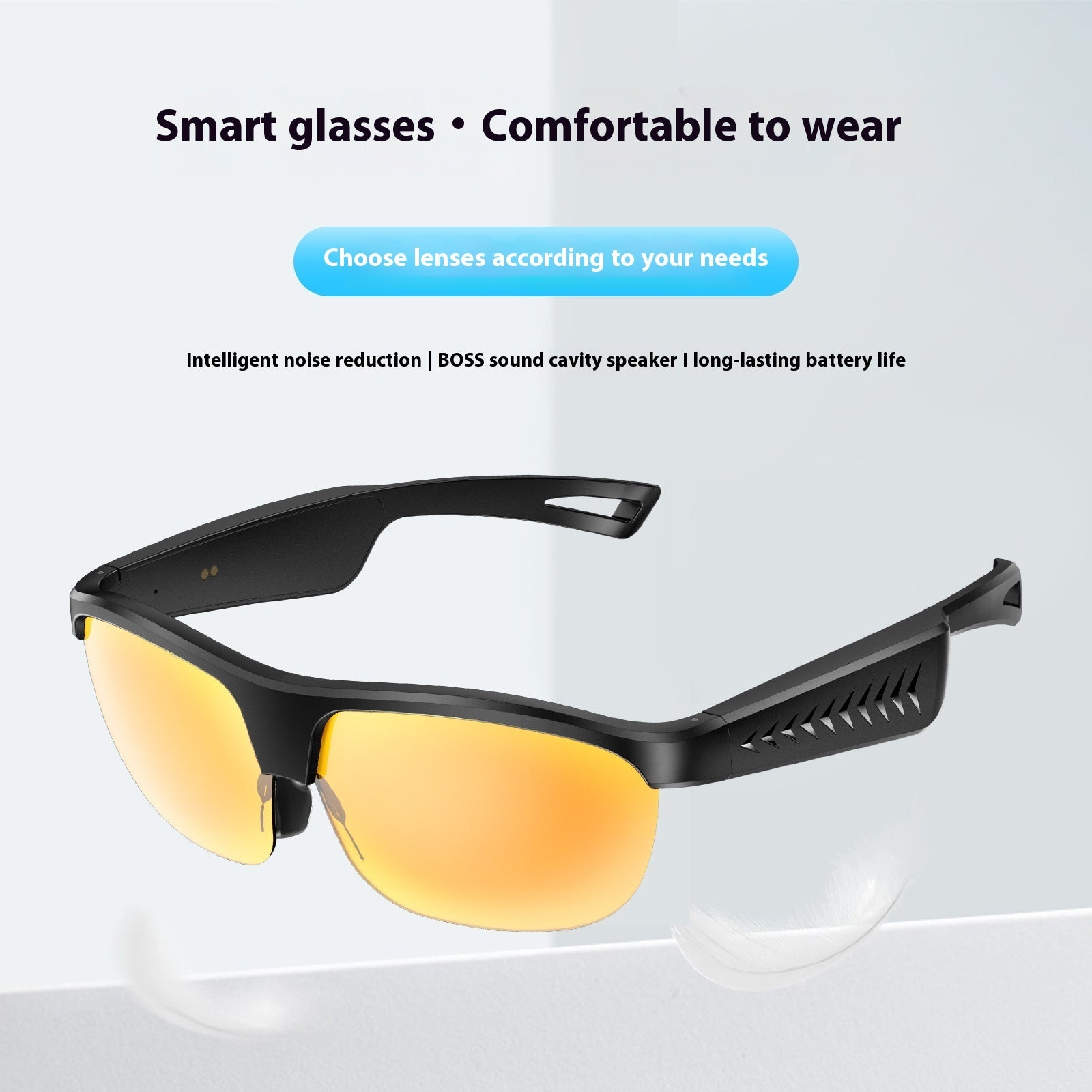Outdoor Smart Glasses Removable Mirror Call Listening To Music AI